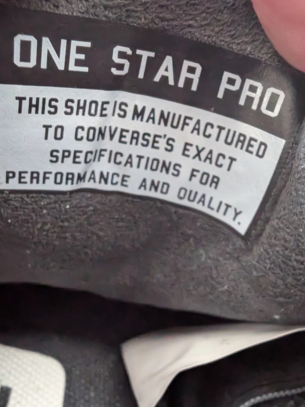 Converse One Star Pro Ox Skate Shoes Suede Black White Men 10 Women 11.5 159579C - Picture 12 of 13